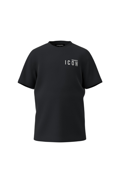 Shop Dsquared2 D2ut6m-icon Uw T-shirt Dsquared Icon Branded Underwear T-shirt In Black