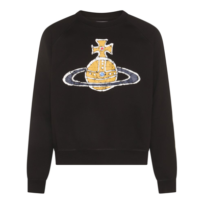 Shop Vivienne Westwood Orb Printed Crewneck Sweatshirt In Black