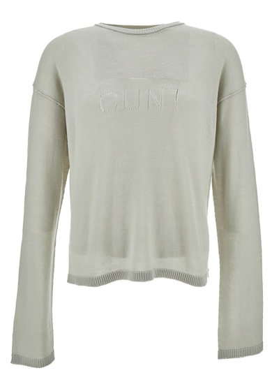 Shop Rick Owens Long Sleeved Knitted Jumper In Grey