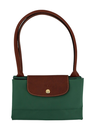 Shop Longchamp Le Pliage Large Top Handle Bag In Green