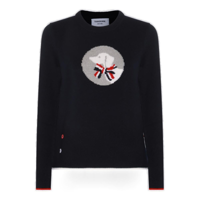 Shop Thom Browne Classic Hector Pullover In Blue