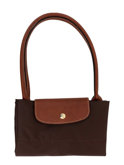 Shop Longchamp Le Pliage Large Top Handle Bag In Brown