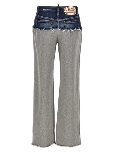 Shop Dsquared2 'hybrid Jean' Pants In Gray