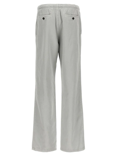 Shop Palm Angels 'monogram Travel' Pants In Gray