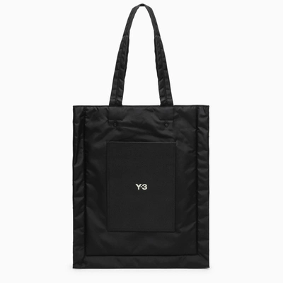 Shop Y-3 Adidas  | Lux Black Nylon Tote Bag