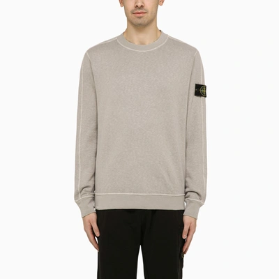 Shop Stone Island | Light Dust Sweatshirt With Logo In Grey