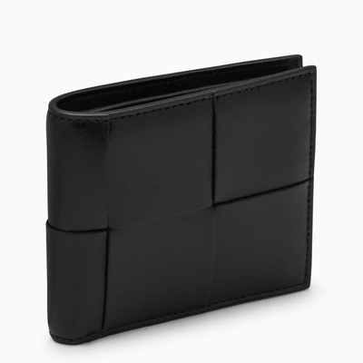 Shop Bottega Veneta | Black Intrecciato Bi-fold Wallet