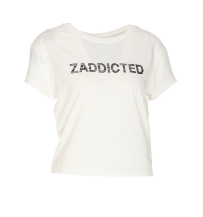 Shop Zadig & Voltaire Charlotte Zaddicted Crewneck T In White