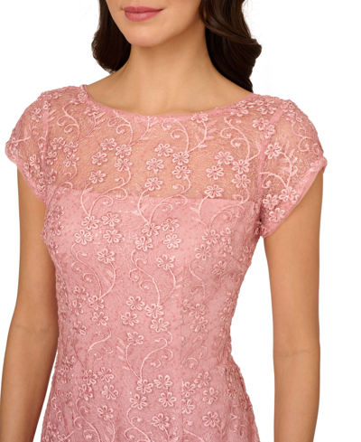 Shop Adrianna Papell Women's Lace Sheath Dress In Blush