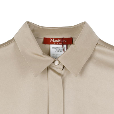 【3期免息】MaxMara麦丝玛拉新款女装ANVERSA丝缎衬衫休闲衬衣 61160433