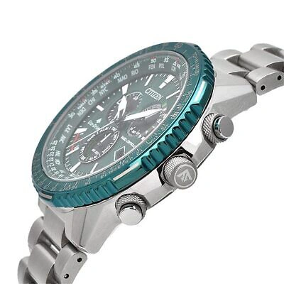 Pre-owned Citizen Promaster Sky Cb5004-59w Eco Drive Radio Controlled Direct Flight Green