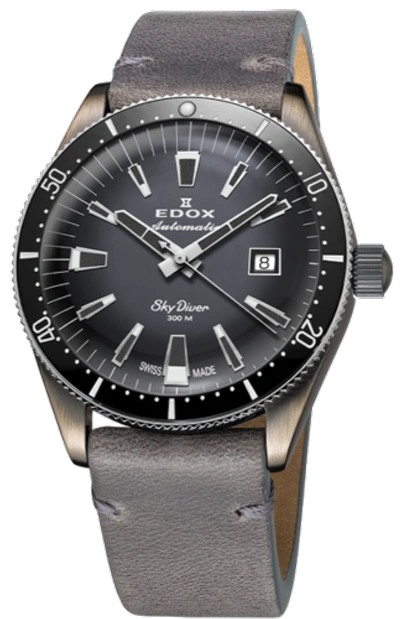 Pre-owned Edox Men 80126-3vin-gdn Skydiver 42mm Automatic Watch