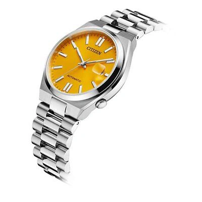 Pre-owned Citizen Tsuyosa Collection Nj0150-81z Yellow Mechanical Women's Watch In Box