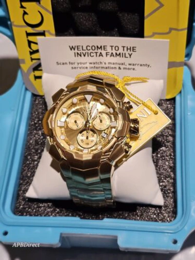 Pre-owned Invicta - Bolt - Gold Plated Case & Bracelet Swiss Z60 Chronograph - Mens Watch