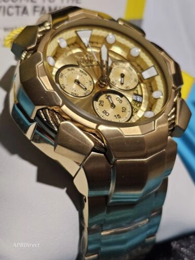 Pre-owned Invicta - Bolt - Gold Plated Case & Bracelet Swiss Z60 Chronograph - Mens Watch