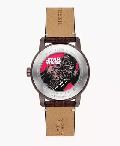 Pre-owned Fossil Star Wars Collaboration Le1165set Wrist Watch Chewbacca Men Brown Japan