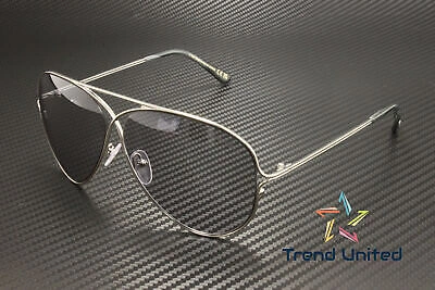 Pre-owned Tom Ford Ft0488 P 14c Titanium Light Ruthenium Smoke Mirror 59mm Mens Sunglasses