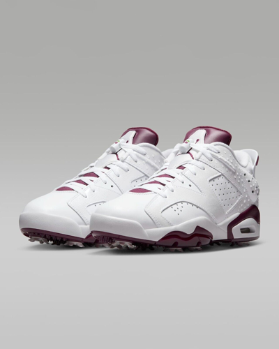 Pre-owned Jordan Nike  Retro 6 Nrg Golf Shoes Sneakers White/bordeaux Dv6796-116 Us 7-12