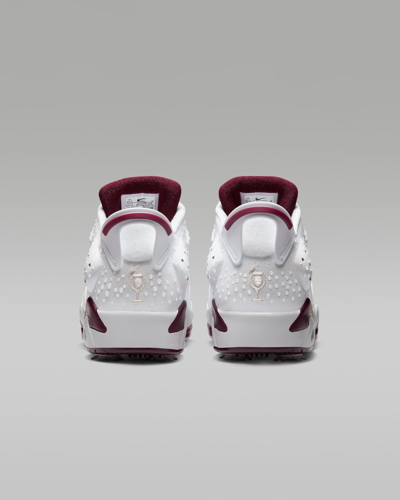 Pre-owned Jordan Nike  Retro 6 Nrg Golf Shoes Sneakers White/bordeaux Dv6796-116 Us 7-12