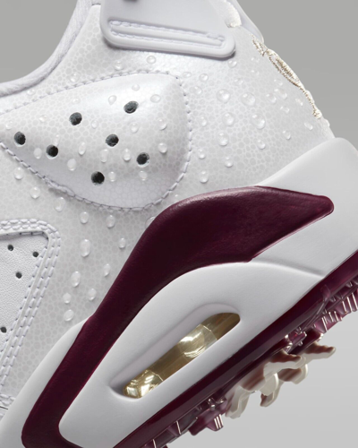 Pre-owned Jordan Nike  Retro 6 Nrg Golf Shoes Sneakers White/bordeaux Dv6796-116 Us 7-12