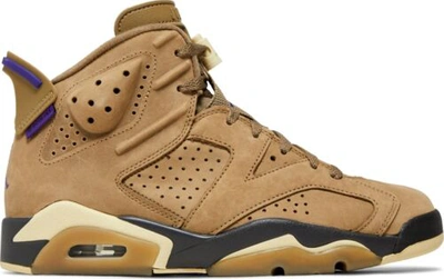 Pre-owned Jordan [fd1643-300] Womens Air  Retro 6 'gore-tex Brown Kelp' (w) In Brown Kelp/team Gold/shadow Brown/court Purple