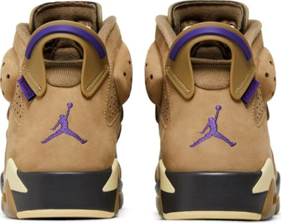 Pre-owned Jordan [fd1643-300] Womens Air  Retro 6 'gore-tex Brown Kelp' (w) In Brown Kelp/team Gold/shadow Brown/court Purple