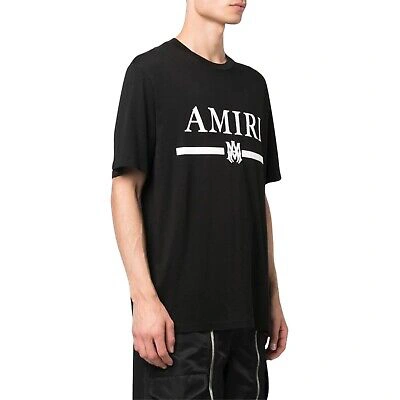Pre-owned Amiri Ma Bar Logo Tee Mens Style : Pxmjl001 In Black