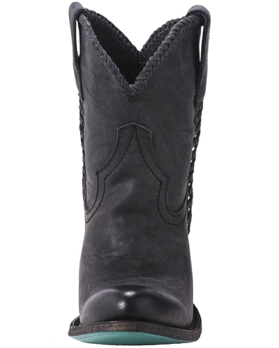 Pre-owned Lane Women's Plain Jane Booties - Round Toe - Lb0359e In Black