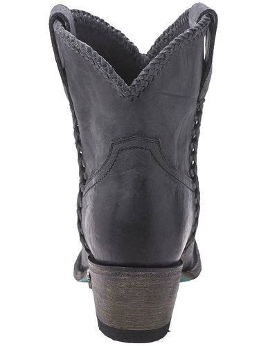 Pre-owned Lane Women's Plain Jane Booties - Round Toe - Lb0359e In Black