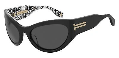 Pre-owned Marc Jacobs Mj 1087/s Black/black 61/19/120 Women Sunglasses In Gray
