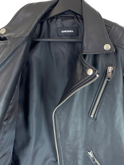 Pre-owned Diesel R-pusmir Men Leather Jacket 00sswl Rtauh Size M Genuine Rrp 735$ In Black