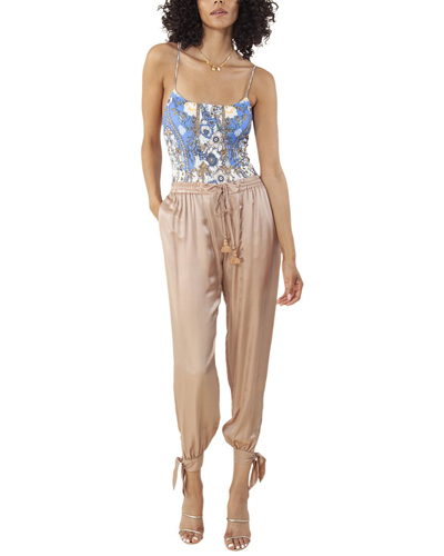 Shop Hale Bob Cuffed Silk-blend Pant