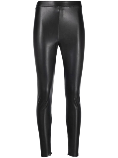 Shop Michael Kors Faux Leather Tight In Black  