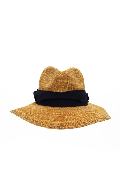 Shop Lola Hats Rise N' Shine Straw Hat In Navy