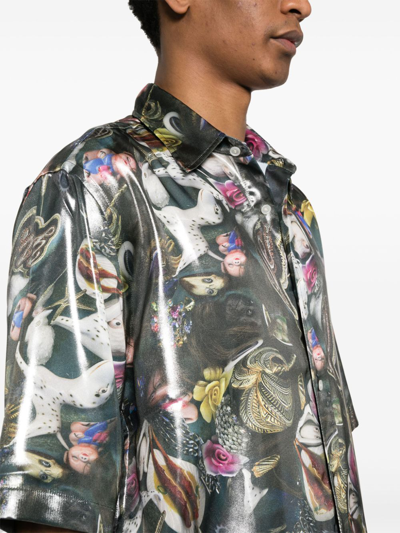 Shop Acne Studios Graphic Print Shirt Men Multi In Polyester