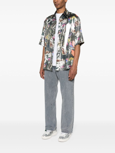 Acne Studios Graphic Print Shirt Men Multi In Polyester
