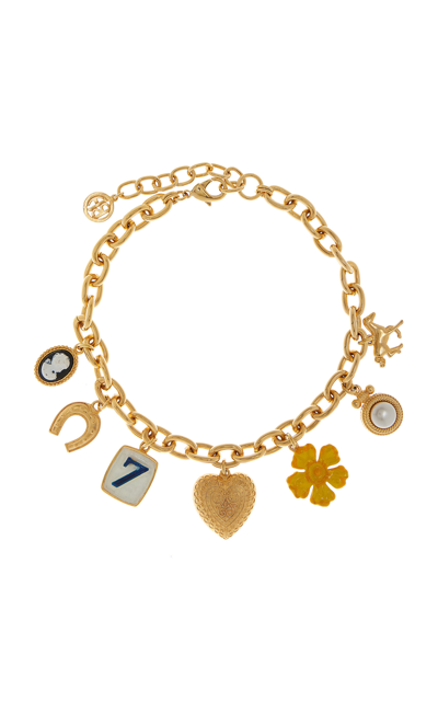 Shop Ben-amun 24k Gold-plated Charm Necklace
