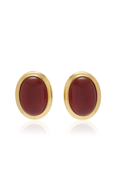 Shop Ben-amun Exclusive Madison 24k Gold-plated Carnelian Earrings In Red