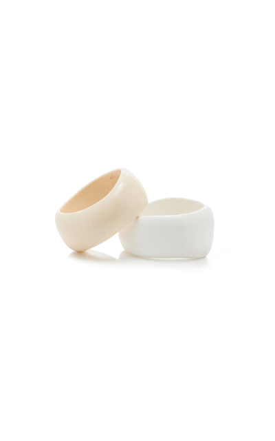 Shop Ben-amun Exclusive Set-of-two Resin Bangles In White