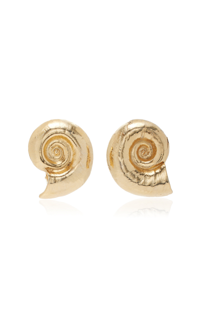 Shop Ben-amun 24k Gold-plated Shell Earrings