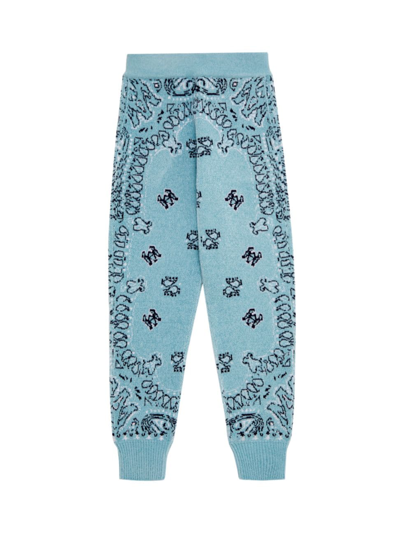 Shop Amiri Little Kid's & Kid's Bandana Sweatpants In Air Blue