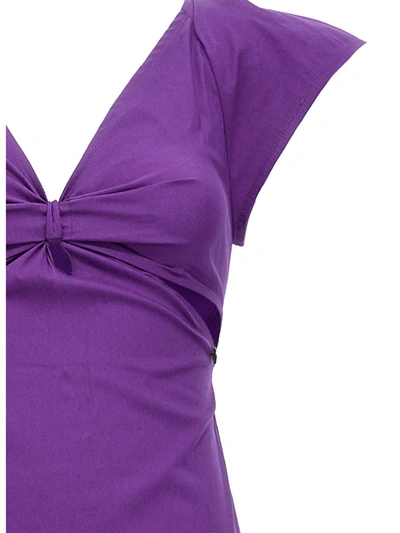 Shop Liu •jo Liu Jo Knot Dress In Purple