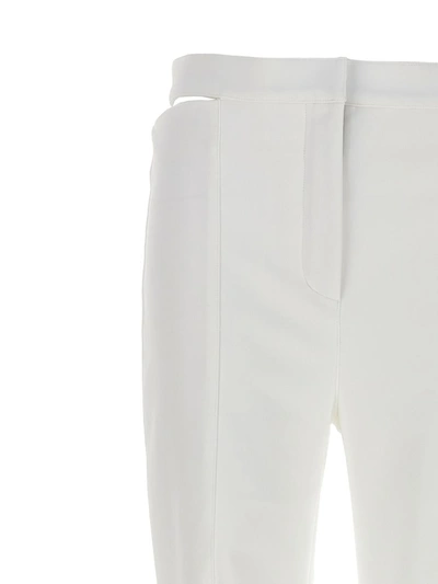 Shop Mugler Cut-out Pants In White