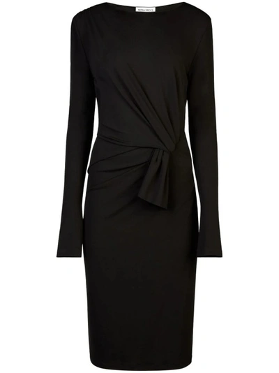 Shop Nina Ricci Black Fluid Jersey Midi Dress