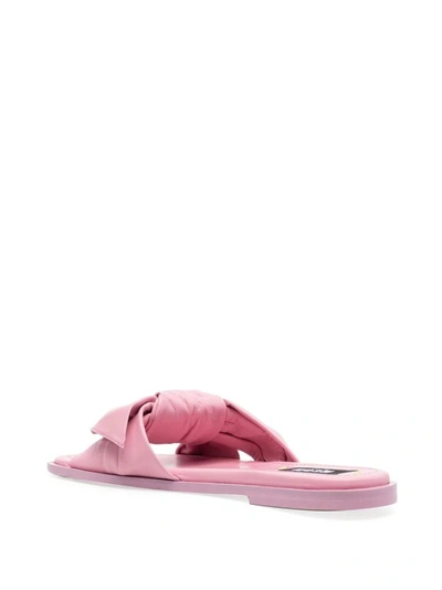 Shop Msgm Pink Knot Slippers