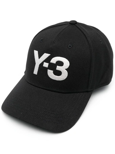 Shop Y-3 Black Embroidered Logo Cap
