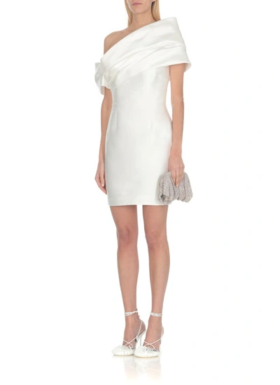 Shop Solace London White Straight Neck Dress