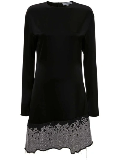 Shop Jw Anderson Black Glitter Mini Dress
