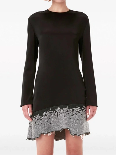 Shop Jw Anderson Black Glitter Mini Dress