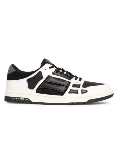 Shop Amiri Men's Drip Exclusive Skel Low-top Sneakers In White Black